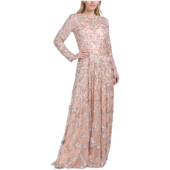 MAC DUGGAL Long Sleeve Embellished Gown - Picture 1 of 3